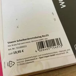 Voxom Saint / Zee Bremsbeläge Semi-Metal -Fox-Laden IMG 1164 scaled