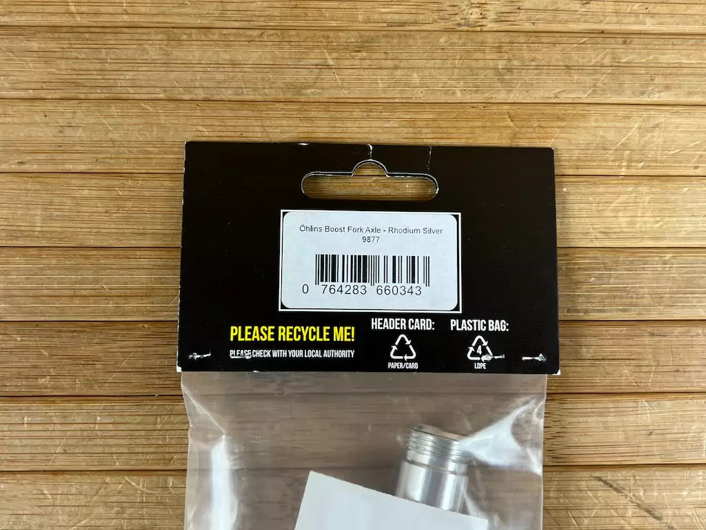 Burgtec Öhlins Boost Achse / Axle Rhodium Silver 3 Burgtec Öhlins Boost Achse / Axle Rhodium Silver – Bild 3