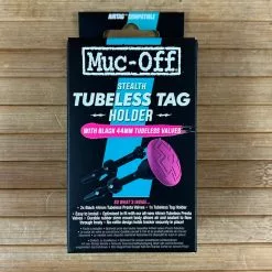Muc-Off Muc Off Tubeless Tag Holder & 44mm Valve Kit Black -Fox-Laden IMG 1680