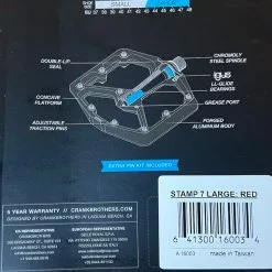 Crankbrothers Stamp 7 Large Pedale / Plattformpedale Rot -Fox-Laden IMG 1805