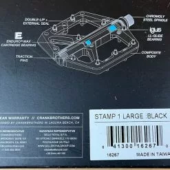 Crankbrothers Stamp 1 Large Pedale / Plattformpedale Schwarz -Fox-Laden IMG 1819