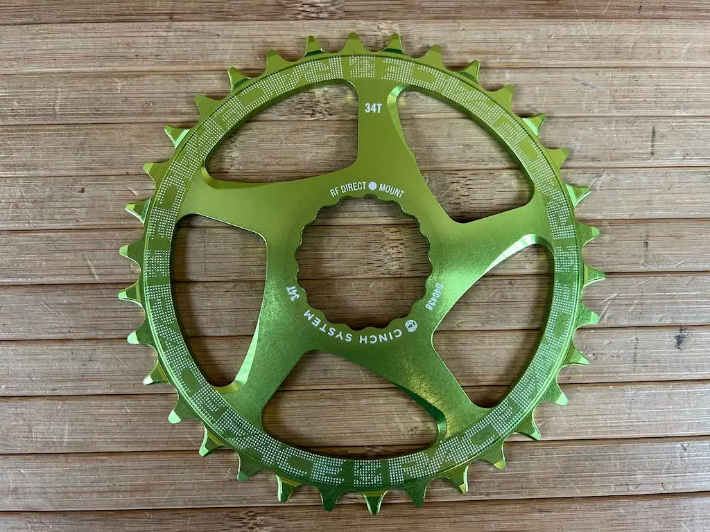 Race Face Kettenblatt Cinch 34T 10-12S Green 2 Race Face Kettenblatt Cinch 34T 10-12S Green – Bild 2