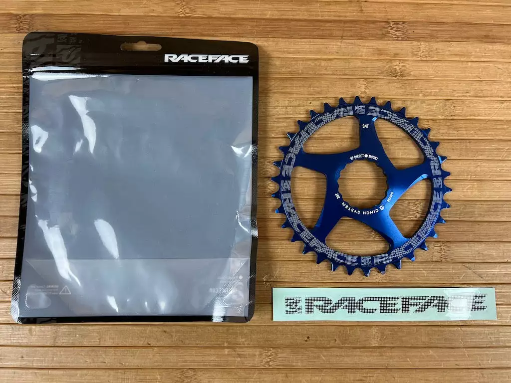 Race Face Kettenblatt Cinch 34T 10-12S Blue 1 Race Face Kettenblatt Cinch 34T 10-12S Blue