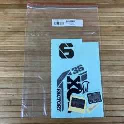 Fox Decal Kit 36 2021 F-S Black Logo / Shiny Orange -Fox-Laden IMG 2377 scaled