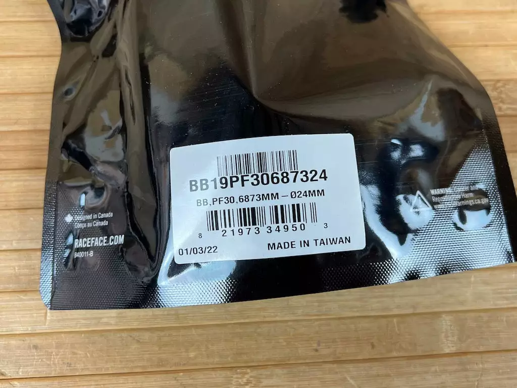 Race Face Pressfit PF30 24mm Innenlager 68/73mm 2 Race Face Pressfit PF30 24mm Innenlager 68/73mm – Bild 2