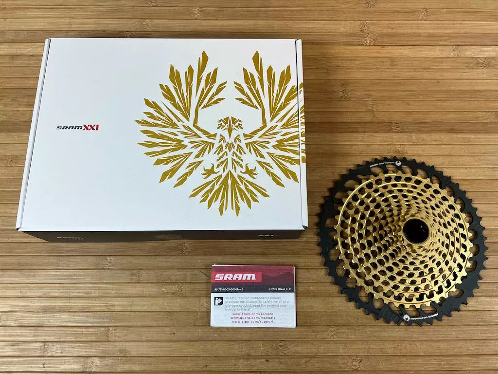 SRAM XX1 XG-1299 Eagle Gold Kassette 12-fach 10-52T 1 SRAM XX1 XG-1299 Eagle Gold Kassette 12-fach 10-52T