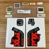 Fox Decal Kit 34 2021 F-S Orange Logo / Shiny Black