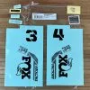 Fox Decal Kit 34 SC 2021 F-S Black Logo / Shiny Orange