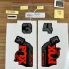 Fox Decal Kit 34 SC 2021 F-S Orange/Black Logo / Shiny Black