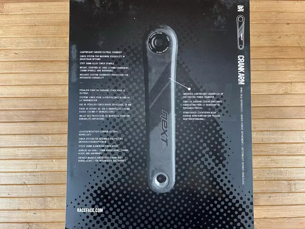 Race Face Next SL Carbon Kurbelset 175mm 68/73mm Black 8 Race Face Next SL Carbon Kurbelset 175mm 68/73mm Black â Bild 8