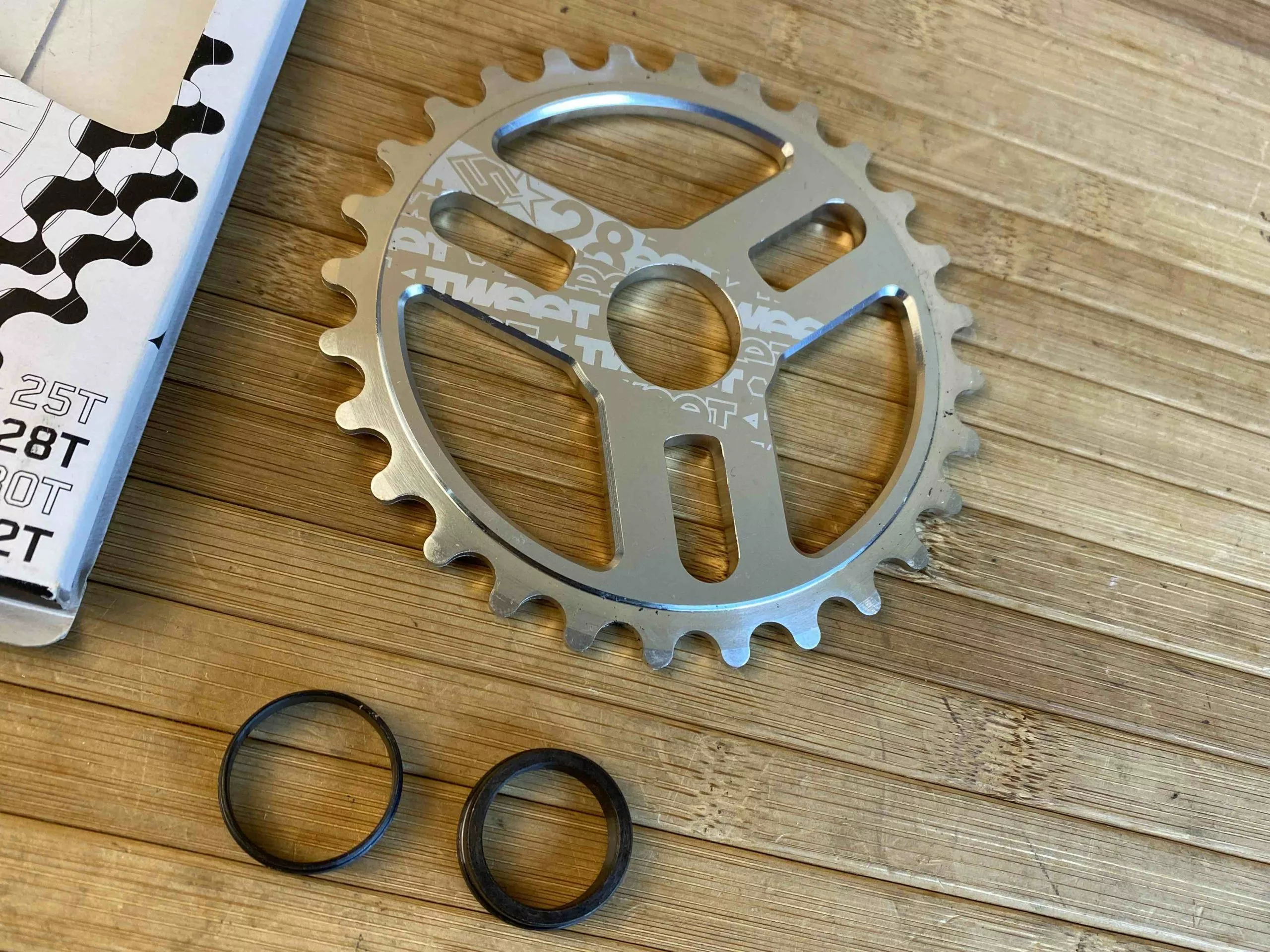 Spank Tweet Tweet BMX Kettenblatt Chrome 28T 2 Spank Tweet Tweet BMX Kettenblatt Chrome 28T â Bild 2