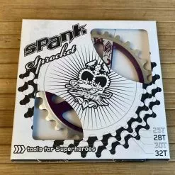 Spank Tweet Tweet BMX Kettenblatt Purple 28T -Fox-Laden IMG 7210 scaled