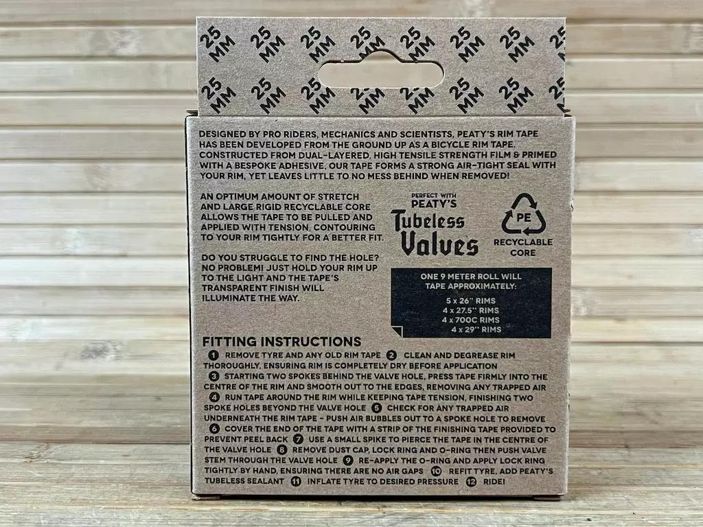 Peaty's Tubeless Tape / Felgenband 9m 25mm 4 Peaty's Tubeless Tape / Felgenband 9m 25mm – Bild 4