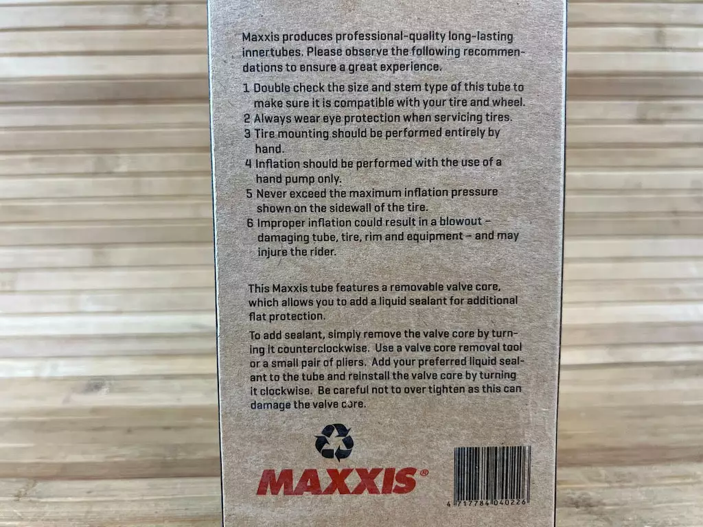 Maxxis Schlauch FAT / Plus 26" 3.0/5.0 FV Presta 3 Maxxis Schlauch FAT / Plus 26" 3.0/5.0 FV Presta – Bild 3