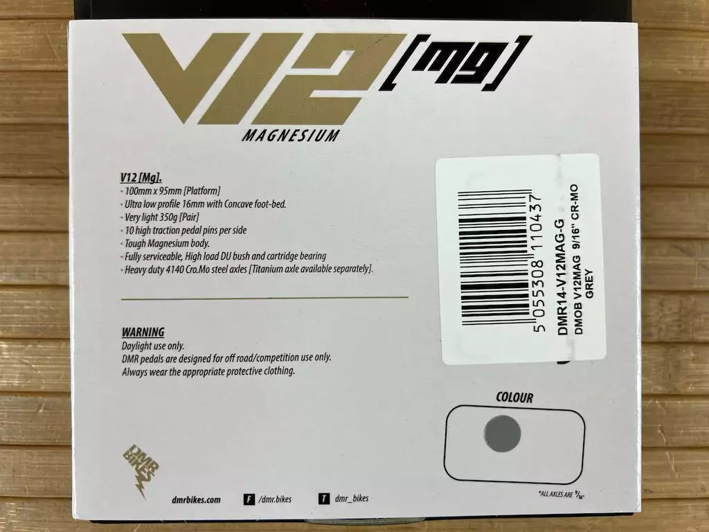 DMR V12 Pedale / Plattformpedale Magnesium Grey 7 DMR V12 Pedale / Plattformpedale Magnesium Grey – Bild 7